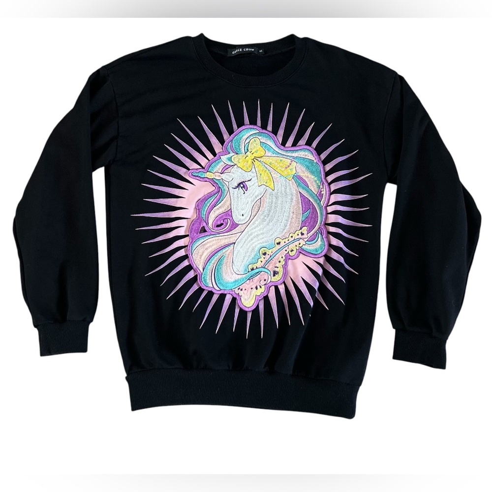 Grace Chow Embroidered Unicorn Sweatshirt